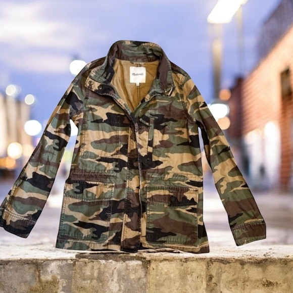 Madewell Jackets & Blazers - Madewell Camo Military Jacket Women's Small Utility Field Coat Size Small‎